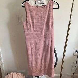 Ann Taylor Textured Pink Midi Dress